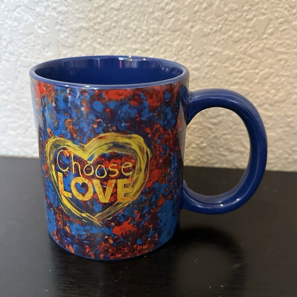 Choose Love Mug Coffee Cup Penzeys I Will Vote On Bottom 2022 Blue Pride‎